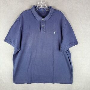 Polo Ralph Lauren Mens Polo Shirt Size‎ 2XL Blue Classic Fit Pony Embroidered